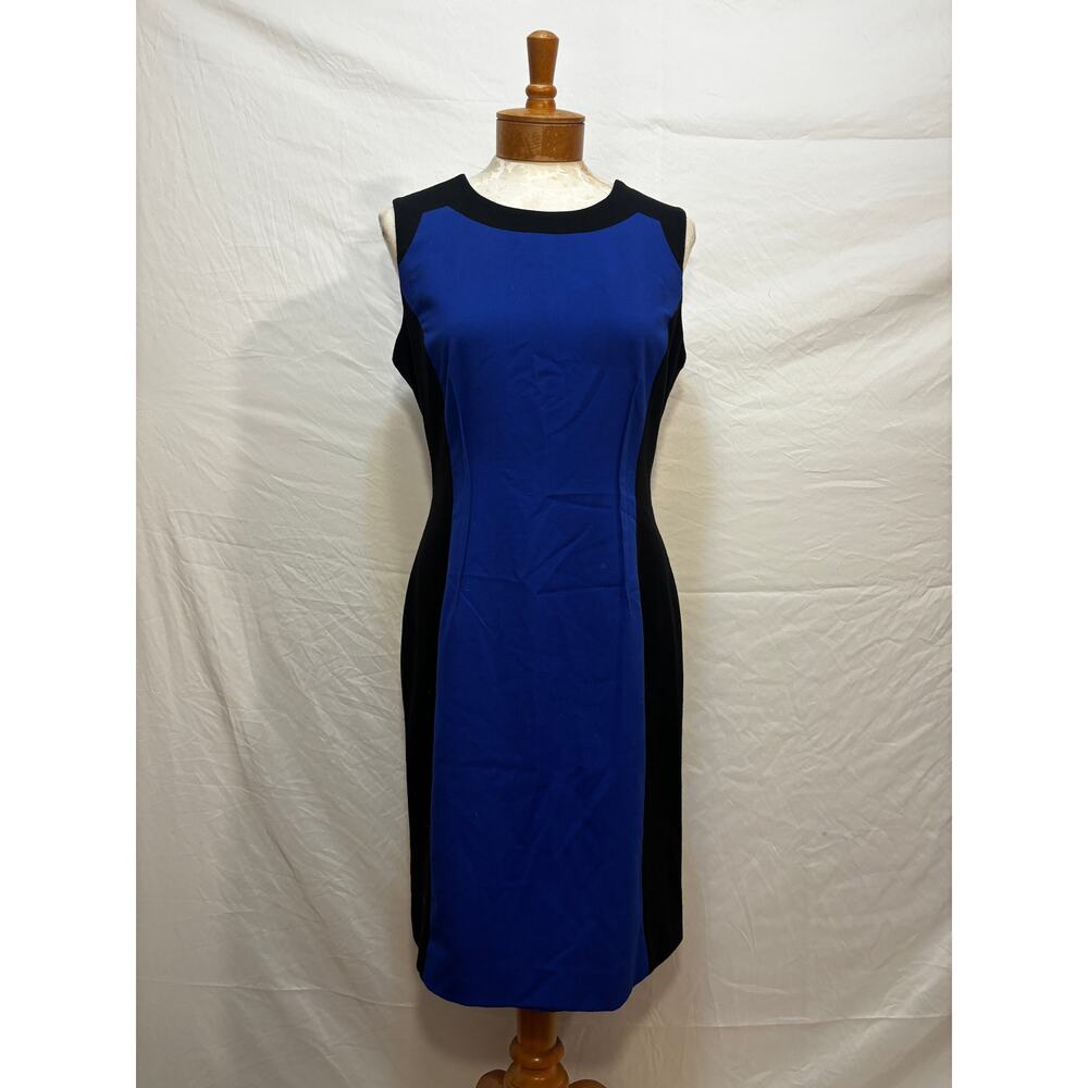 Calvin Klein Clolorblock Sleeveless Women's Sheath Dress (Size 10)
